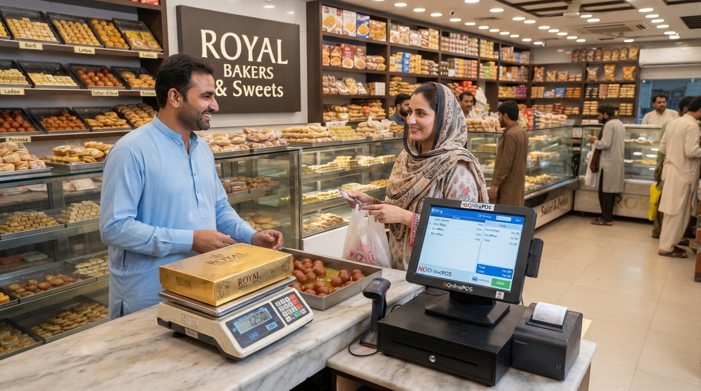 Bakery and Sweets Shop using onlinePOS