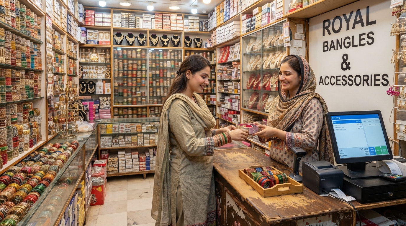 Bangles and Fancy Accessories Shop using onlinePOS