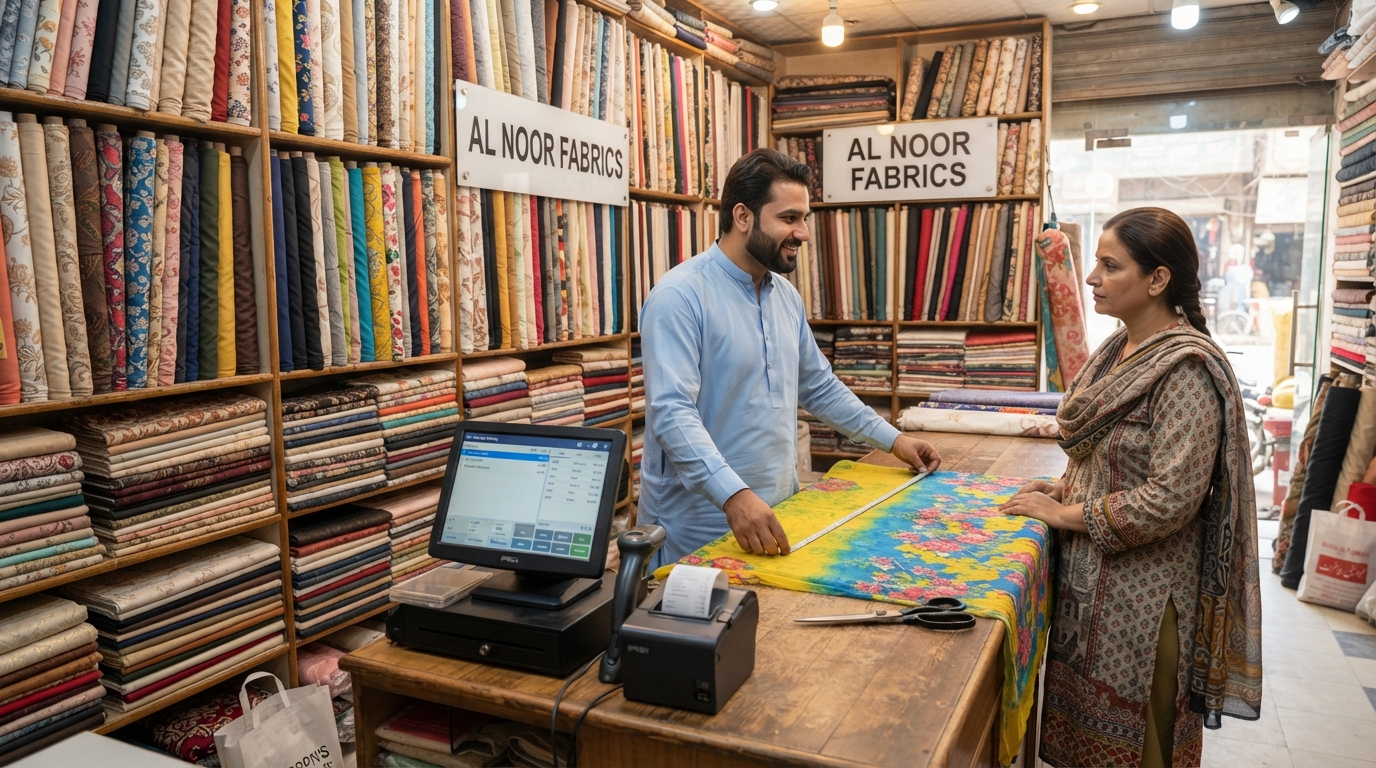 Cloth and Fabric Shop using onlinePOS