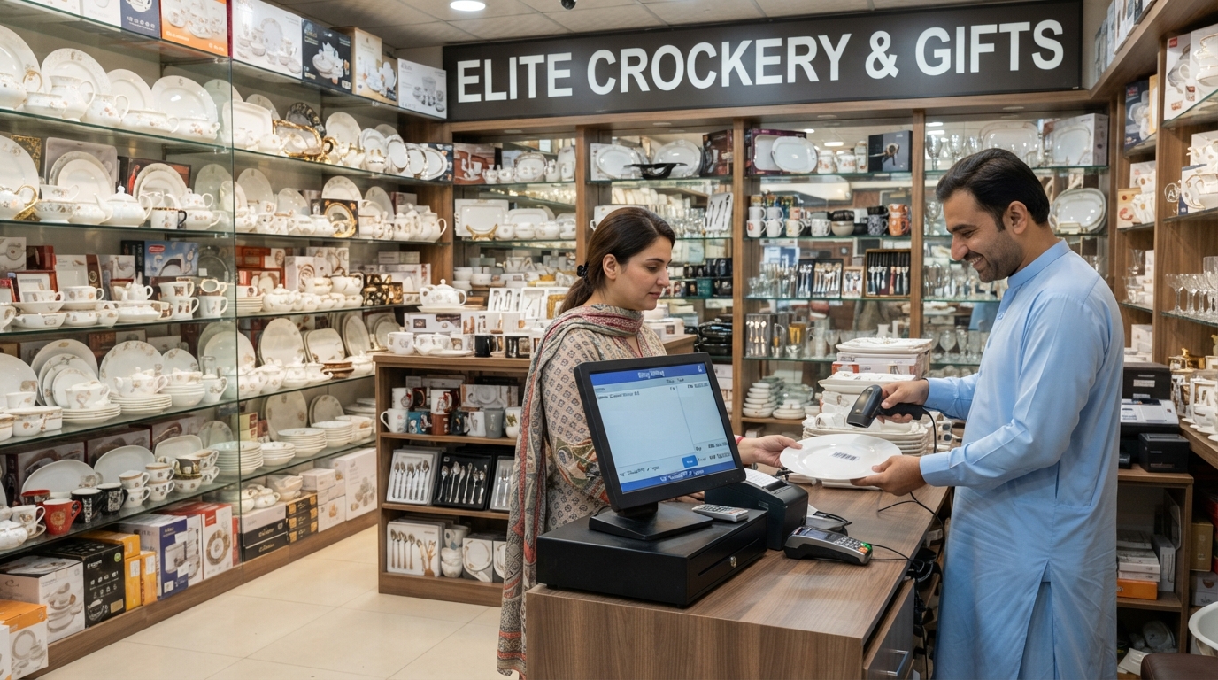 Crockery and Kitchenware Shop using onlinePOS