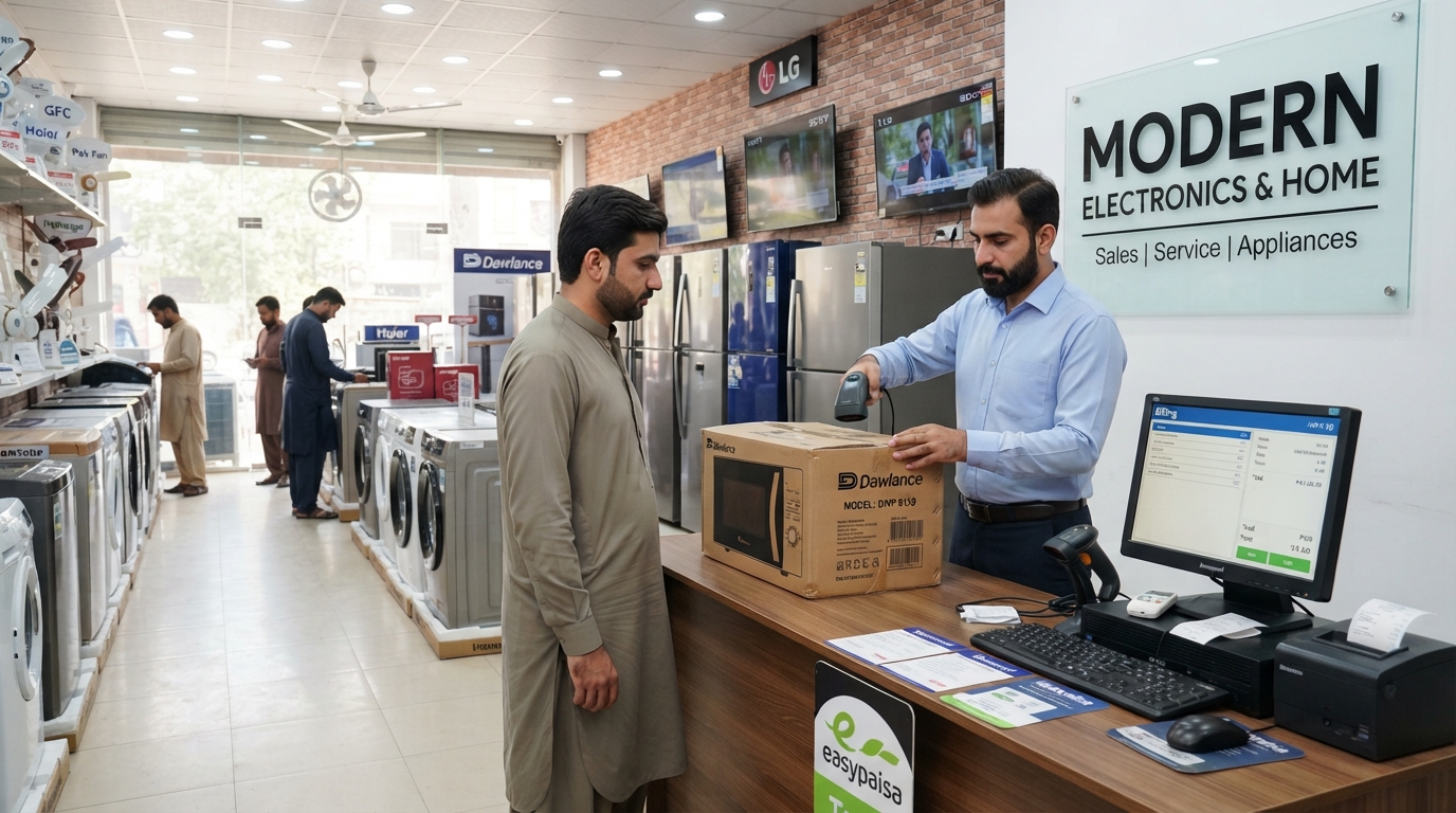 Electronics and Home Appliances Store using onlinePOS