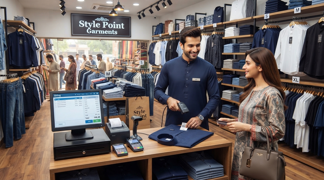 Clothing and Garments Store using onlinePOS