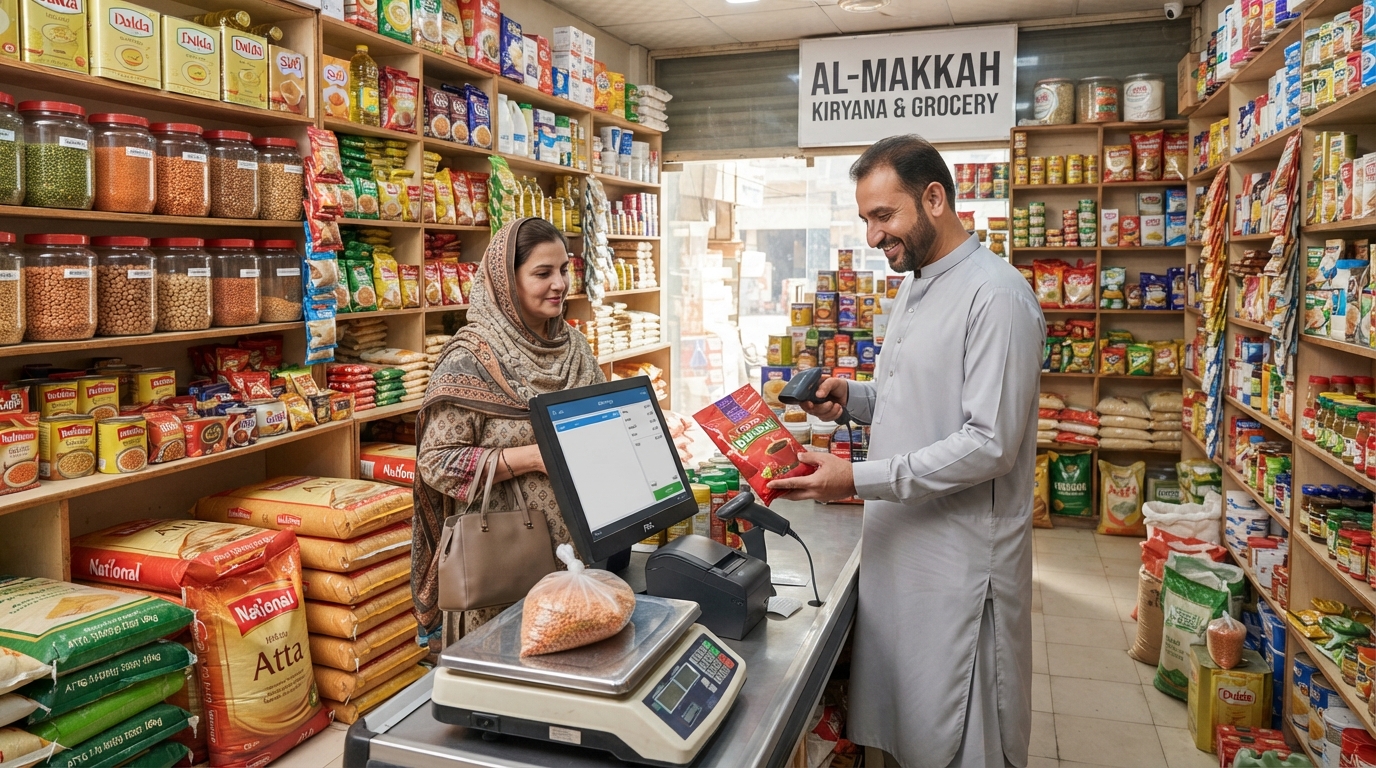 Kiryana and Grocery Store using onlinePOS