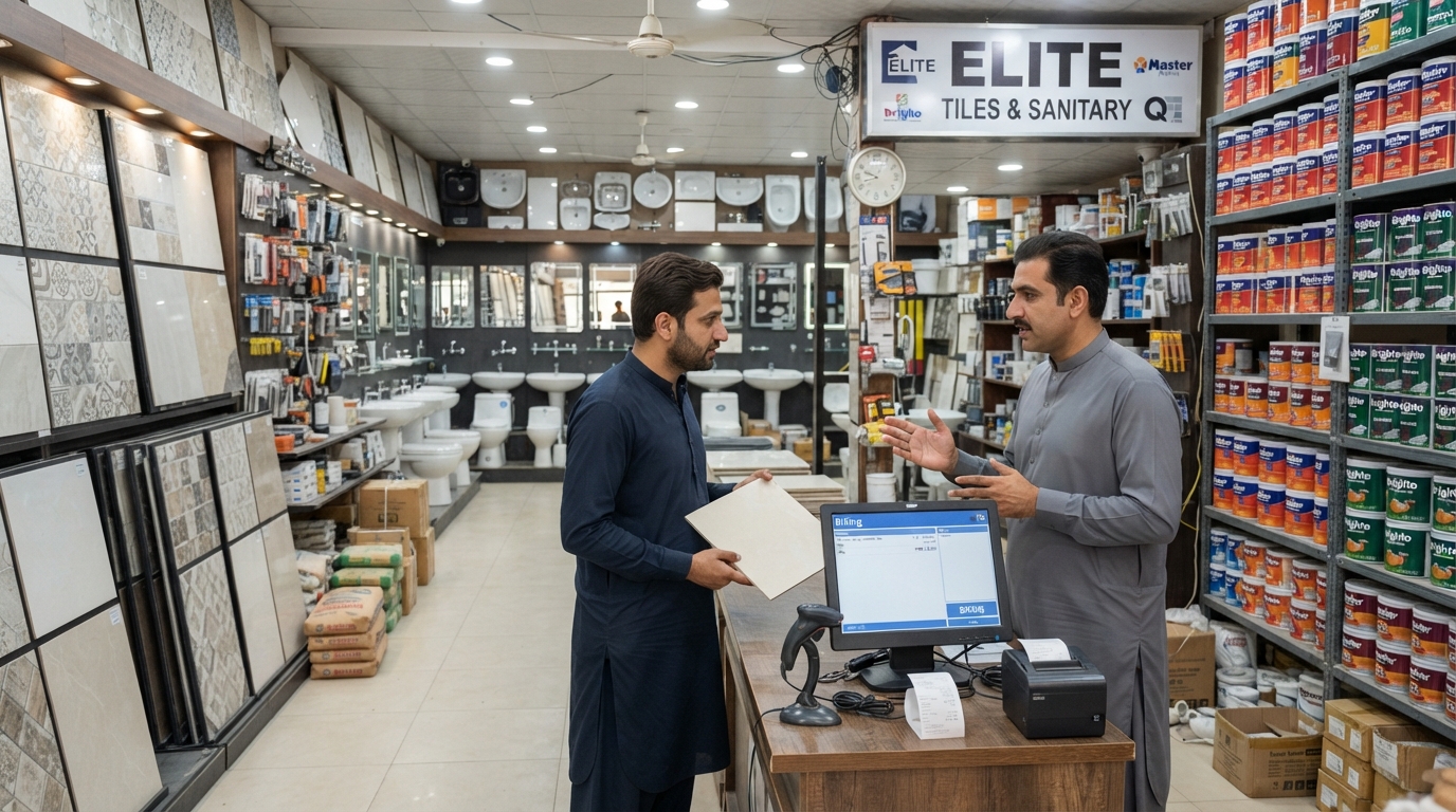 Paint, Tiles and Sanitary Store using onlinePOS
