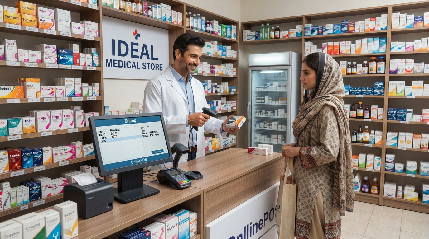 Medical Store and Pharmacy using onlinePOS