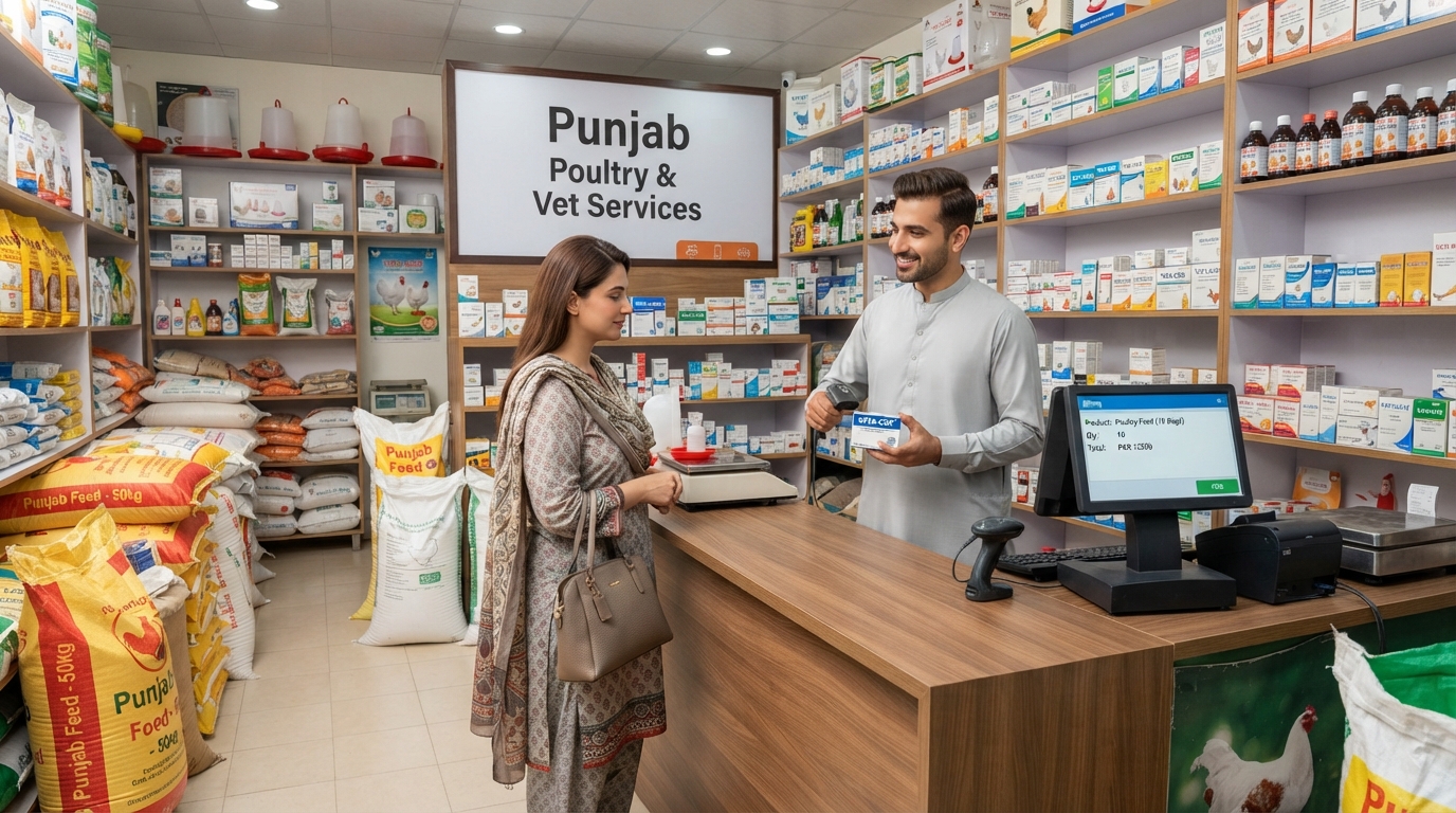 Poultry, Feed and Veterinary Store using onlinePOS