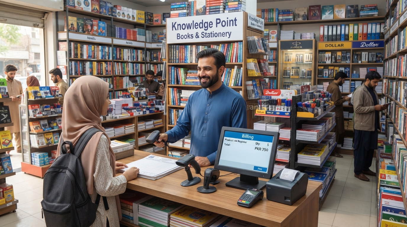 Stationery and Book Shop using onlinePOS